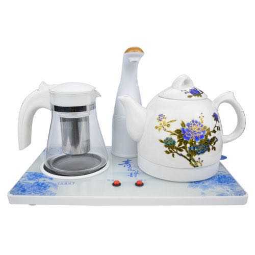 自动上水壶_先邦自动上水变色陶瓷电热水壶茶具套装加水茶壶供应马帮
